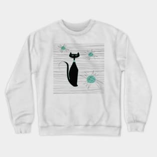 MCM Cat Starburst Design Crewneck Sweatshirt